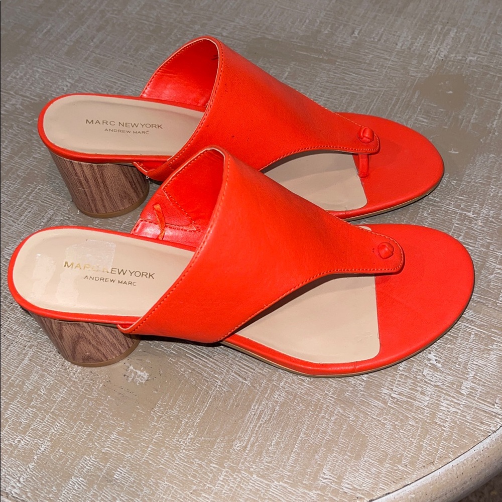 Marc Fisher Women's Red Slide Sandals - Picture 3 of 6